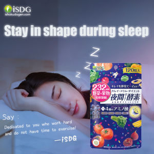 ISDG Japan Night Diet Enzyme Supplement Multiple Enzyme With 232 Kinds Of Organic Vegetables & Fruits Supports Healthy Digestion And Fat Burning Improve Sleep 3 Packs-360 Tablets