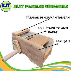 ALAT PARUTAN SERBAGUNA UNTUK KELAPA KUNYIT SINGKONG DLL MATA PARUT ANTI KARAT BAHAN KAYU JATI ASLI