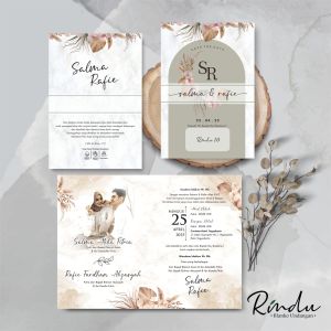 [100 pcs] Blangko Undangan Pernikahan - Blangko Undangan Nikah Kosongan Rindu 10