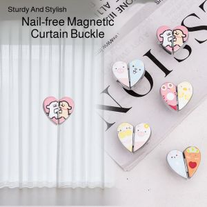 Curtain Hangings Cartoon Curtain Accessories Alloy Heart Shape Non-slip Iron-absorbing Stone