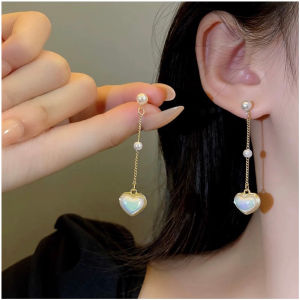 LL Fashion Sweet Love heart Pearl Tassel Style Earrings ES69145