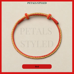 【PETALS_STYLED】 Handmade Adjustable Charm Rope Bracelet 2.5MM Thick手工可调节手绳可串珠情侣母女红绳