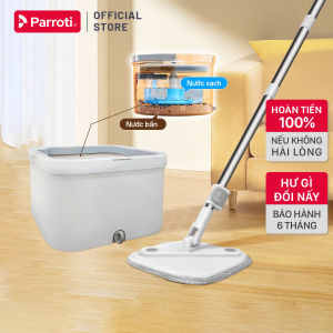 Cây lau nhà tự vắt xoay 360 độ tách nước bẩn Bộ lau nhà thông minh Parroti Spin - SA01