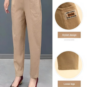 Harem Pants Elongate Your Legs Comfort Sweatpants Cotton Breathable Drape Wearable Slimming Women