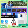 Mini Proyektor wifi android Proyektor untuk hp ke dinding LCD 1080P Portabel Projector Bioskop Bioskop Rumah Terbuka dengan USB/DC/AV Pocket Input untuk TV Video Game Film Party Home Entertainment Pico Projector - Putih. 