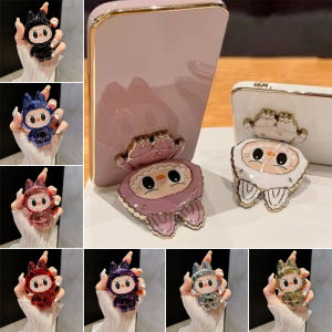 UUMIR แบบพกพาได้ ที่วางโทรศัพท์มือถือ หมุนได้360องศา รองรับแนวนอนและแนวตั้ง กระจกแต่งหน้า คาวาอิ ตัวการ์ตูนบู ขาตั้งพับได้