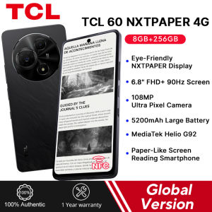 TCL 60 NXTPAPER Eye-Friendly Reading Smartphone 6.8" FHD+ 90Hz Paper-Like NXTPAPER Display Ideal For Ebook Reading MediaTek G92 5200mAh 33W Fast Charging 108MP Rear Camera Global Version