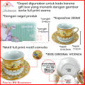VICENZA 6 pasang cangkir set  motif camelia / tea set cup and saucer porcelain Y83. 