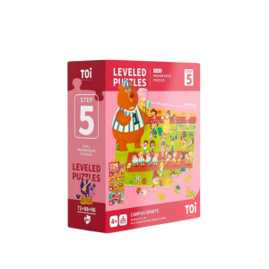 TOi Leveled Puzzles - Step 5: Campus Sports | Ages 4+
