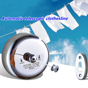 2.8M Stainless Steel Telescopic Invisible Wall Hanging Clothesline Telescopic Dryer Clothesline Portable Clothesline Automatic Telescopic Clothesline Rope Storage Rack