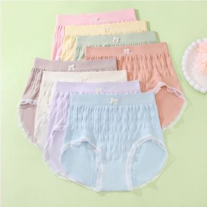 CWIE1 8Pcs ขอบเอวต่ำ ชุดกางเกงในผู้หญิง ชุดชั้นในผู้หญิง ชุดชั้นใน กางเกงในโบว์ ง่าย ยางยืด บราที่มีระบาย ฤดูกาลทั้งสี่