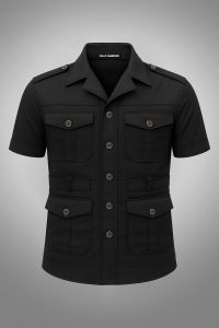 áo sơ mi áo sơ mi nam cộc tay phong cách Hàn Quốc lịch lãm  -  T40