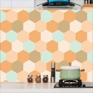 Stiker Tegel Dapur / Sticker Kitchen / Motive Hexagonal / Wallsticker Backsplash / wallstiker custom