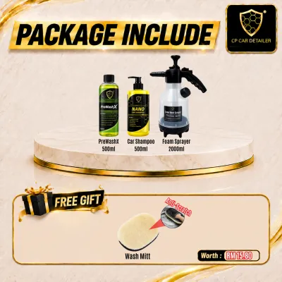 【CP CAR Detailer】 PreWashX Pre-Wash Snow Foam – Alkaline Cleaner Dirt Removal Safe Wash Car Shampoo for Car Cleaning