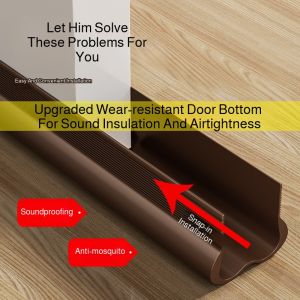 Windproof selfadhesive door bottom curved sealing strip