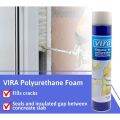 Vira Polyurethane Foam PU Foam Spray  Fills Cracks And Joints, Gaps Around Pipes, Vent. 