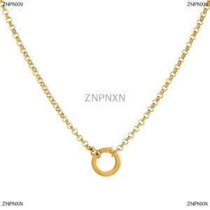 [COD] ZNPNXN Titanium Steel Pendant DIY Birthstone Necklace For Woman Colorful Zircon Necklaces Birthday Gift