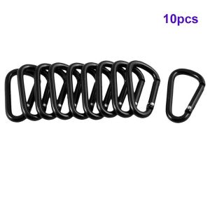 MUKANG Practical Kettle Key ring Backpack Black Aluminum Alloy Keychain Hook Hanging Buckle Carabiner