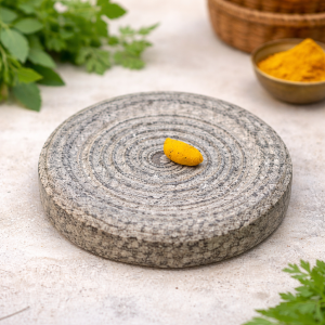 Traditional Sandalwood & Turmeric Grinding Stone | Soapstone Grinder | Kitchen Essential for Pooja & Herbal Use | Pack of 1 Pc