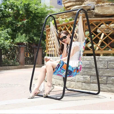 Swing with Duyan Set and Metal Stand Hammock Chair