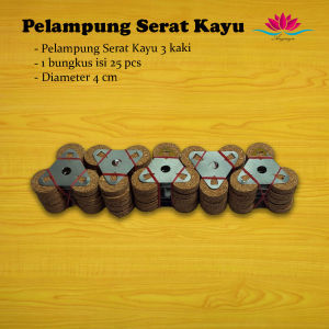Pelampung Minyak Lilin Apung Serat Kayu 3 Kaki  isi 25  pcs