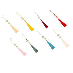 Peace Knot Inspired Tassels Pendant Keychain Decoration Stylish Polyester Ornament For Personalization Gifting