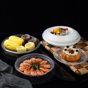 10/20/30pcs 9inch Plates Microwavable Disposable Plates PP Plastic Round Plate Disposable Plates Tableware Fruit Plates