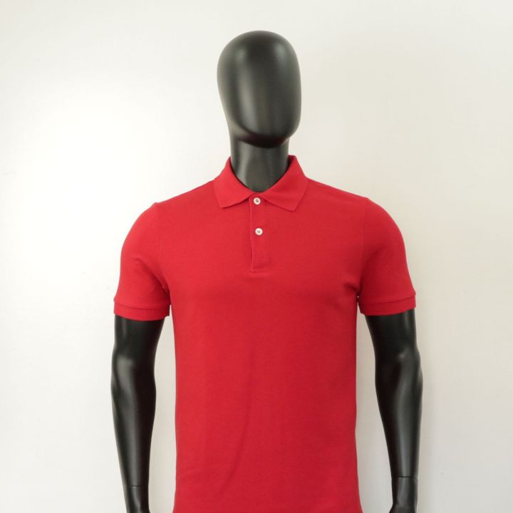 COLLEZIONE C2 Regular Fit 23PCMT1K021 RED Pique Polo Shirt Men Plain ...