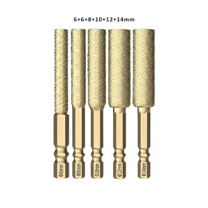 BHQ Brazed Diamond Hole Saw Set Multi Sized Marble Granite Ceramic Tile Drill Bits Diamond Hole Opener