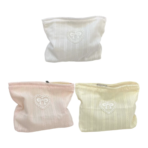 Spacious Bows Cosmetic Bag Practical Makeup Pouch With Spacious Interior And Compact Portable Structure For Essential