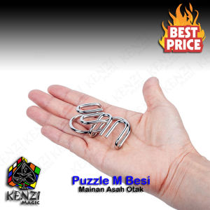 Metal Puzzle Brain Teasers - Puzzle M Double asah Otak Puzle Besi - KZ192