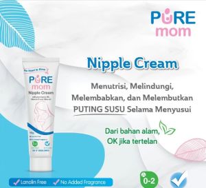 PURE Mom Nipple Cream 15gr Untuk Puting Kering dan Pecah-Pecah