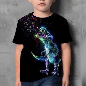 [Local Stock] VCC 3D Dragon Print T-Shirt for a Boy Summer Short Sleeve Tee Childrens Clothing Boys Casual Round Neck Boys T-Shirts Fashion Tops
