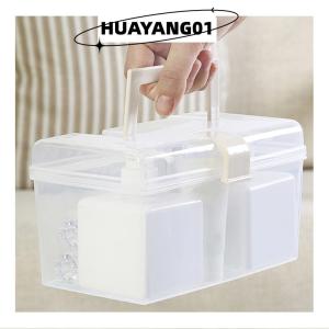 HUAYANG01 [HOT FASHION] กล่องเก็บหน้ากากพร้อมหูหิ้วกล่องเก็บของที่เก็บของจิปาถะกันฝุ่นกันน้ำได้