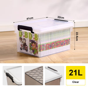 Citylife PIATTO Stackable Storage Box Plastic Storage Box Organizer Large Capacity Container 21L/31L/45L/65L