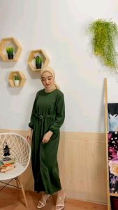 Dress remaja polos terbaru /Mahya Dress /dress remaja kondangan/gamis remaja kekinian Size M L XL