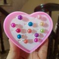 Set 12 nhẫn hợp kim đính đá nhân tạo giá sỉ cho bé. 