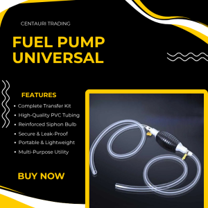 High-Quality Fuel Pump Universal Manual Fuel Siphon Pump Portable Liquid Trasfer Kit With Large Rubber Primer Bulb Long PVC Hose Integrated Control Valve For Gas Oil Diesel Etc. | Liquid Transfer Kit With Large Rubber Primer Bulb Long PVC Hose
