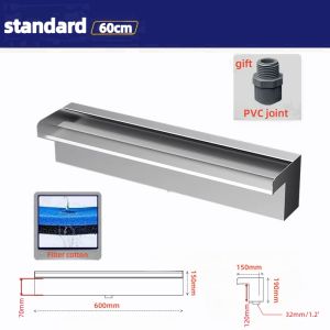 【 Free Ship 】Bestway Swimming Pool Garden Decor Pool Water Descent Spillway 304 Stainless Steel Waterfall Fountain