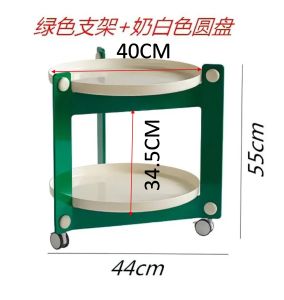 ❣️SPACEIDEAS❣️ PET Portability 360 Rotating Cart Trolley Movable Coffee Table Bedside Table Sofa Side Table Cart Trolley Movable Tea Table Movable Trolley Snack Storage Rack Organizer Cart Trolley Outdoor Side Table /Outdoor End Table / Balcony Side Table