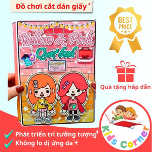 Dồ chơi bú bê bằng giấy Yellow & Pink set DIY thủ công cho bé mẫu TA96
