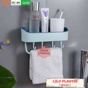 LILY PLATIC HOLDER/RAK KAMAR MANDI/RAK TEMPEL/TEMPAT SABUN SHENAR