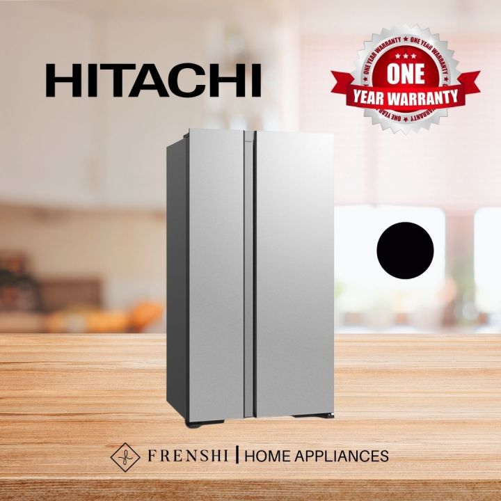 Hitachi Inverter Side By Side Glass Series Refridgerator (595L) RS800PM0 [ Frenshi ] Lazada