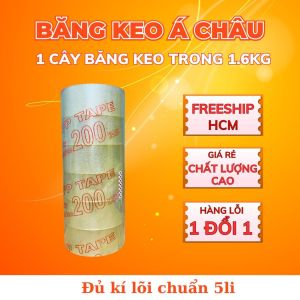 Cây Băng Keo Trong 1.6Kg – 200Yard – Lõi 5li | Dai – Chắc – Dính Tốt | Băng Dính Vận Chuyển