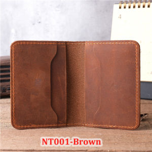 Crazy Horse Skin Handmade Retro Mens Wallet Ultra Short Ultra Thin Multiple Card Positions Credit Card Holder ID Card Bank Card Cover