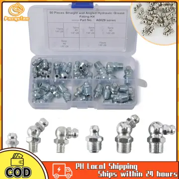 thumbnail image 2 of X AUTOHAUX 100 Pcs M8x1 Car Grease Nipple Fitting 45 Degree Galvanized... 2 of 13