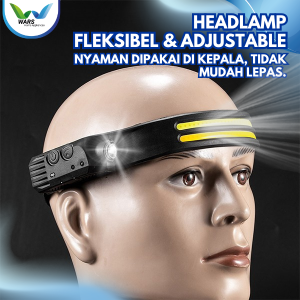 WARS Senter Lampu Penerangan Kepala Headlamp Flashlight Motion Sensor