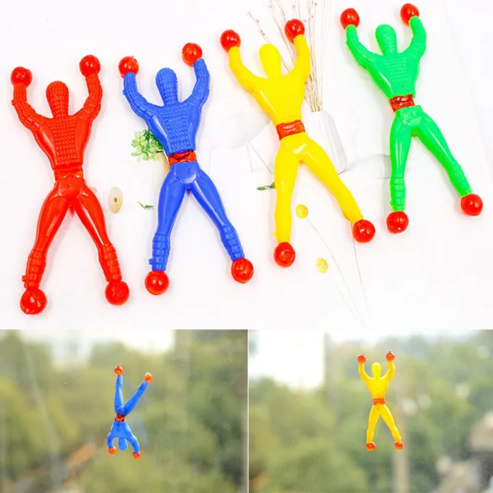 5pcs/10pcs Flexible Climb Spiderman Sticky Wall Toy Kids Toys