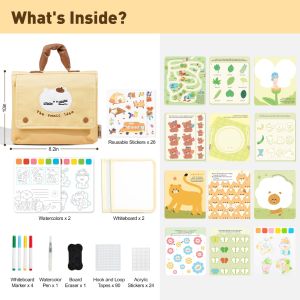 JARMELO Travel Activity Bag Kit Set Mainan Activitas Anak Traveling Coloring Mewarnai Anak Joan Miro Jar Melo Malo Toys