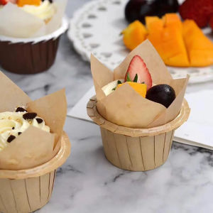 50Pcs Tulip Muffin Cupcake Paper Cups Heat Resisting Muffin Chocolate Cupcake Liner Bakeware Baking Cups Molds